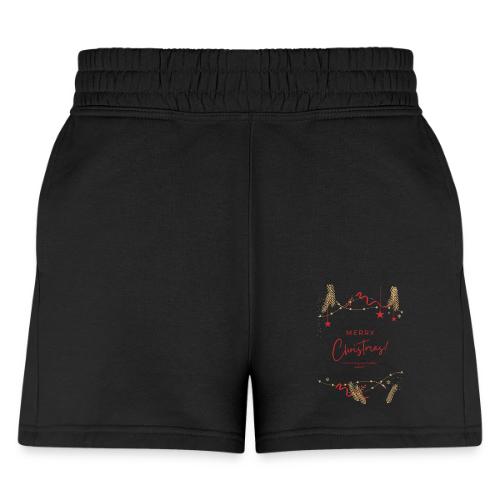 Merry Christmas Typography Design - Women's Jogger Short