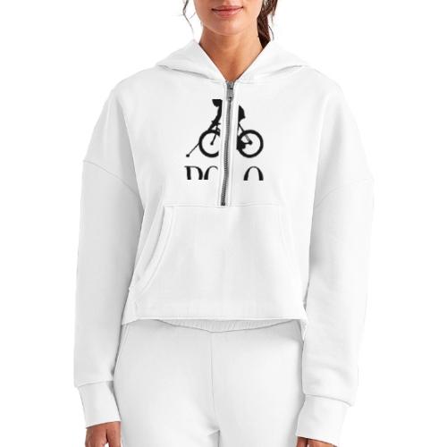 bike polo - Women's Half Zip Cropped Hoodie
