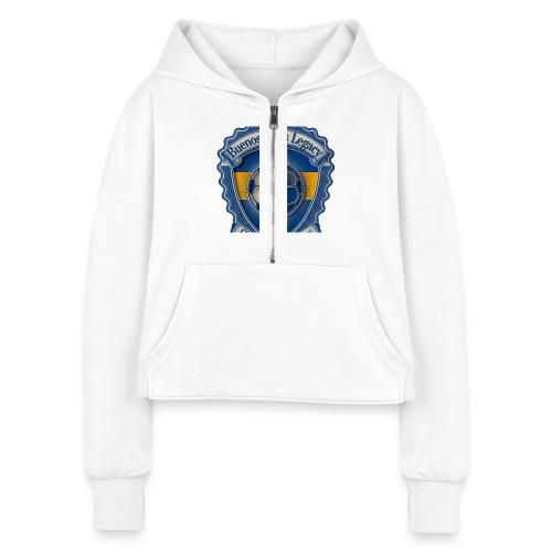 Buenos Aires Legacy T Shirt, Soccer City Pride Gif - Women's Half Zip Cropped Hoodie