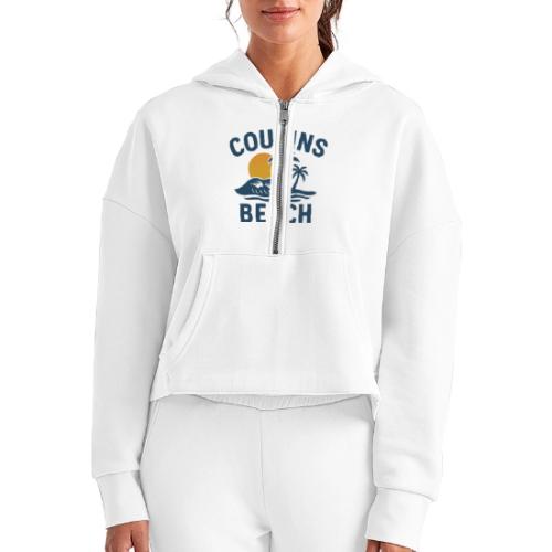 cousins beach t shirt - Women's Half Zip Cropped Hoodie