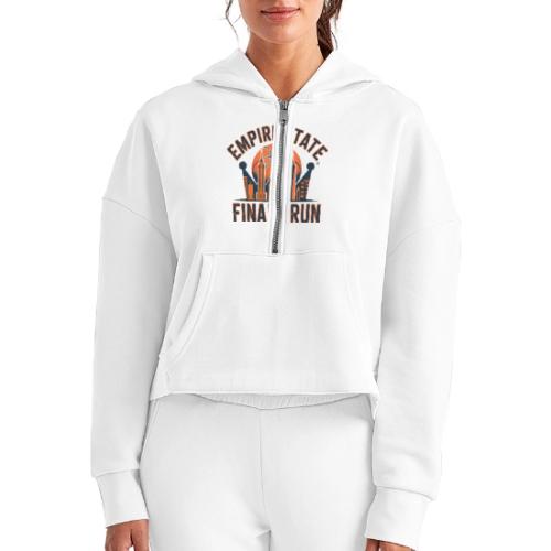 Empire State Finals Run - Women's Half Zip Cropped Hoodie