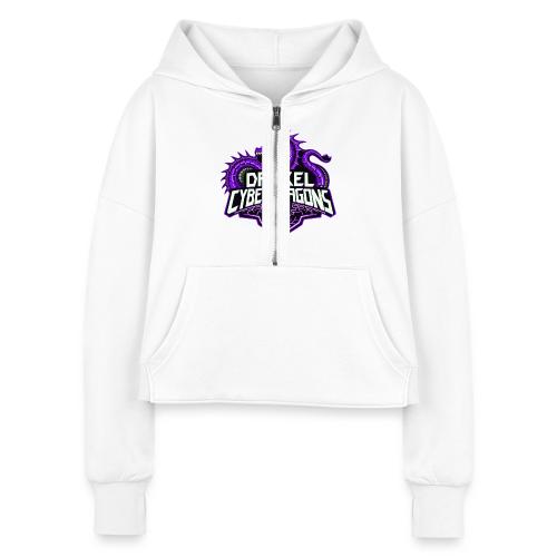 Purple Team - Women's Half Zip Cropped Hoodie