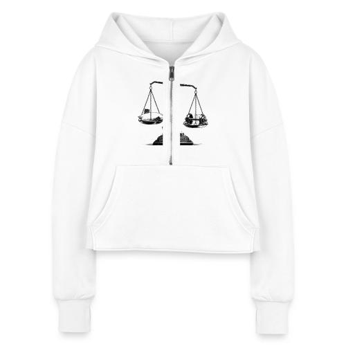 Ambition vs. Reality T-Shirt, Mug, & Leggings - Women's Half Zip Cropped Hoodie