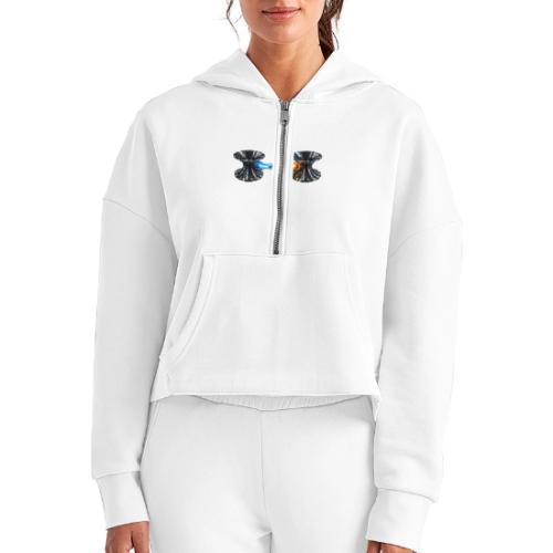 Entangled - Women's Half Zip Cropped Hoodie