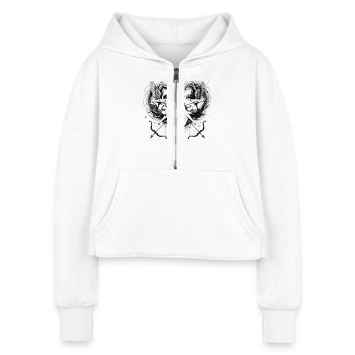 Cupid Duo T-Shirt, Mug, & Leggings - Women's Half Zip Cropped Hoodie