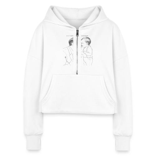 Dad Joke Blueprint T-Shirt - Women's Half Zip Cropped Hoodie