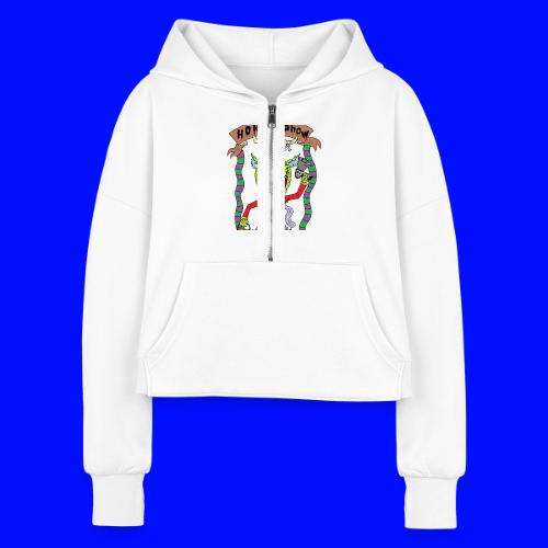horrorshow - Women's Half Zip Cropped Hoodie