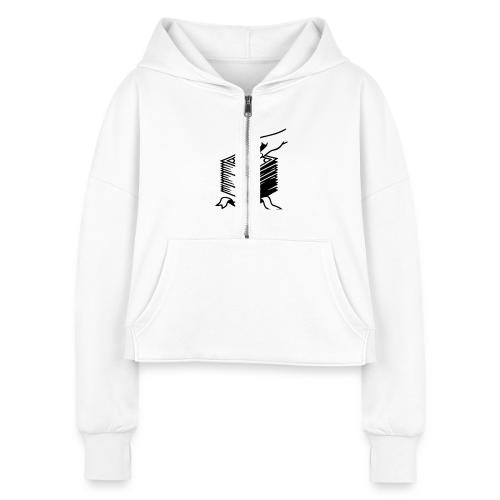 Christmas Bills T-Shirt - Women's Half Zip Cropped Hoodie