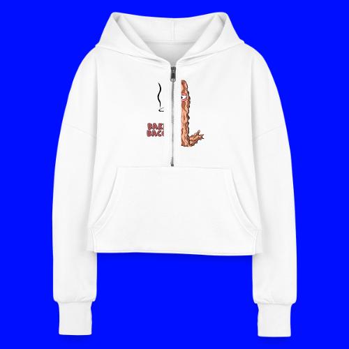 Bakin' Bacon - Women's Half Zip Cropped Hoodie
