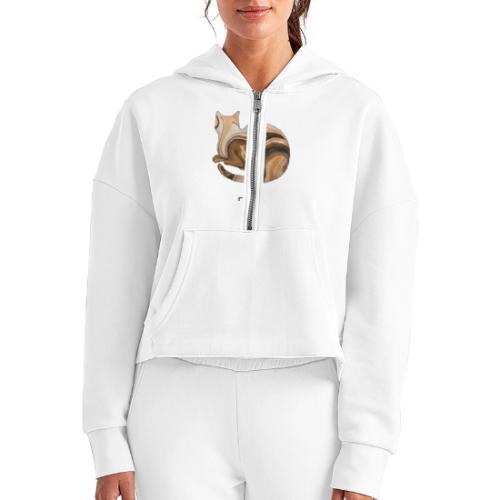 Rare Purpose - Women's Half Zip Cropped Hoodie