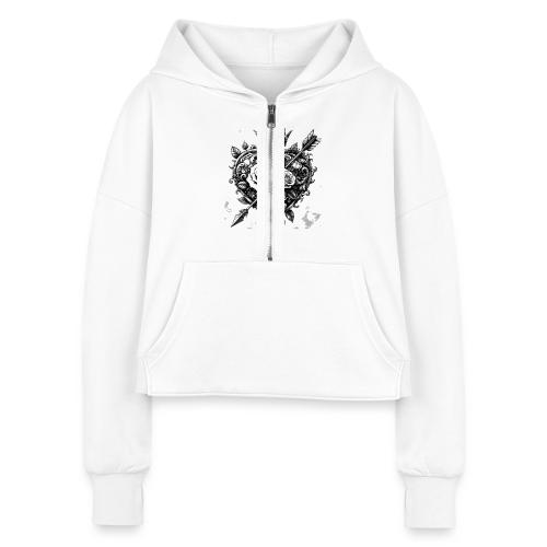 Royal Heart T-Shirt, Mug, & Leggings - Women's Half Zip Cropped Hoodie