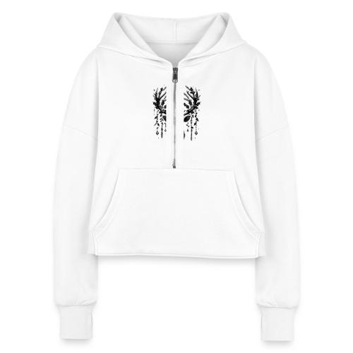 Majestic Reindeer T-Shirt, Poster, & Mug - Women's Half Zip Cropped Hoodie