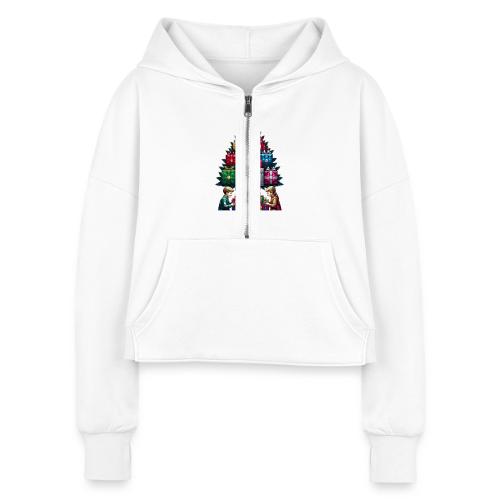 Twelve Days of Gifts T-Shirt - Women's Half Zip Cropped Hoodie