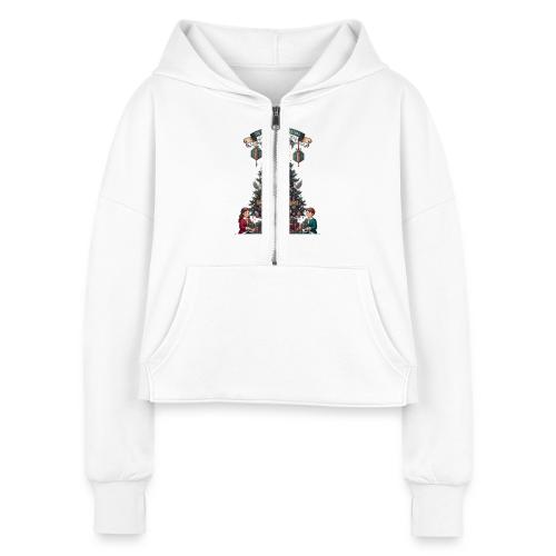 Twelve Days of Christmas T-Shirt - Women's Half Zip Cropped Hoodie