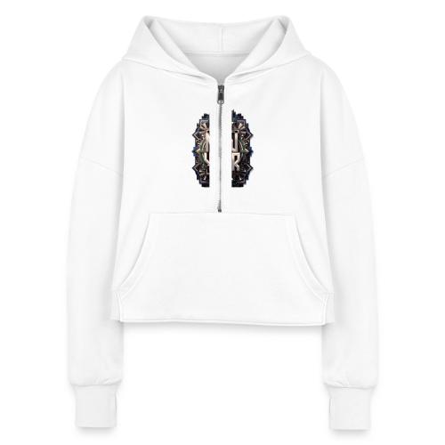 Evergreen New Year T-Shirt - Women's Half Zip Cropped Hoodie