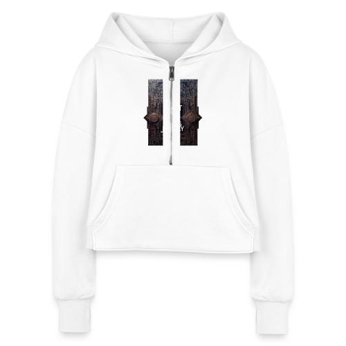 Art Deco VIP Pass T-Shirt - Women's Half Zip Cropped Hoodie