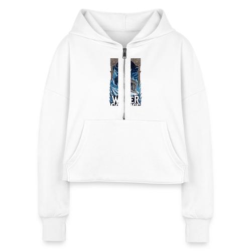 Winter Solstice Temple T-Shirt - Women's Half Zip Cropped Hoodie