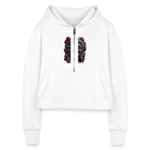 My Heart Permanently on Vacation T-Shirt - Women's Half Zip Cropped Hoodie