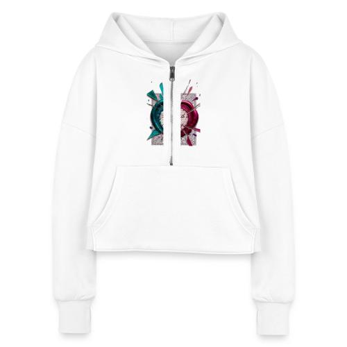 Sealed with a Kiss-Off T-Shirt - Women's Half Zip Cropped Hoodie