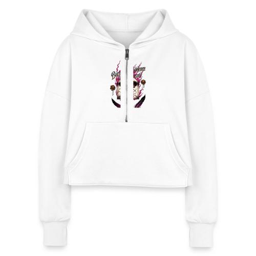 Burned the Evidence Feels Great T-Shirt - Women's Half Zip Cropped Hoodie