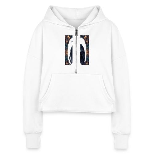 Pint of No Regrets Just Shenanigans Raven T-Shirt - Women's Half Zip Cropped Hoodie