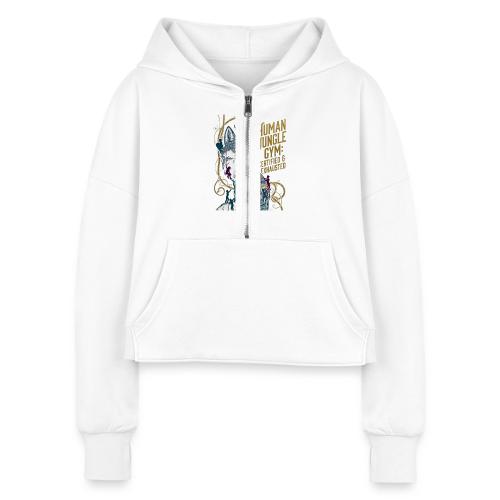 Human Jungle Gym Fox Tee - Women's Half Zip Cropped Hoodie
