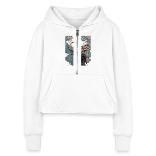 Raven Tantrum Mediator T Shirt - Women's Half Zip Cropped Hoodie
