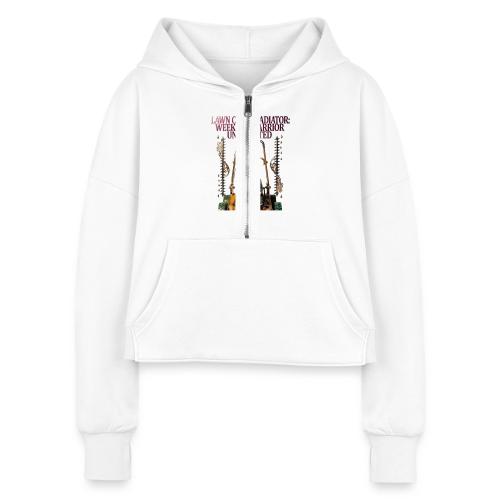 Lawn Care Gladiator T Shirt - Women's Half Zip Cropped Hoodie