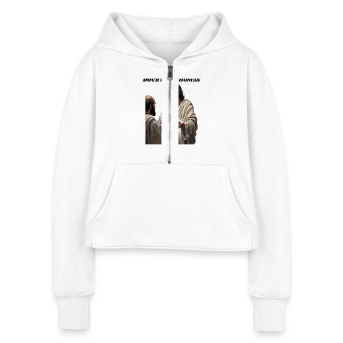 Doubting Thomas Resurrection T Shirt, Gift - Women's Half Zip Cropped Hoodie