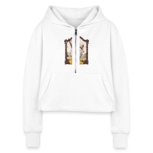 I Am The Good Shepherd T Shirt, Christian Gift - Women's Half Zip Cropped Hoodie