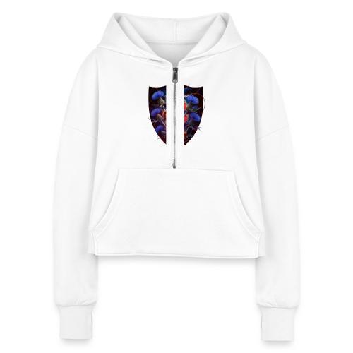 Women’s Day Crimson Thread Matriarch T Shirt, Gift - Women's Half Zip Cropped Hoodie