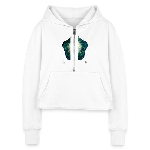 Easter Unfurl in Light Resurrection T Shirt, Gift - Women's Half Zip Cropped Hoodie