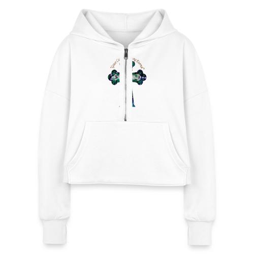 Easter Grace Cascades Eternal T Shirt, Mercy Gift - Women's Half Zip Cropped Hoodie