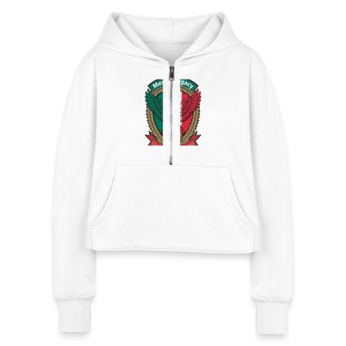 Mexico Eagle Legacy T-Shirt, Mexican Pride Gift - Women's Half Zip Cropped Hoodie