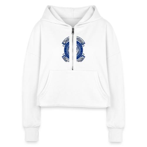 Chelsea Fortress T Shirt, Soccer City Pride Gift - Women's Half Zip Cropped Hoodie