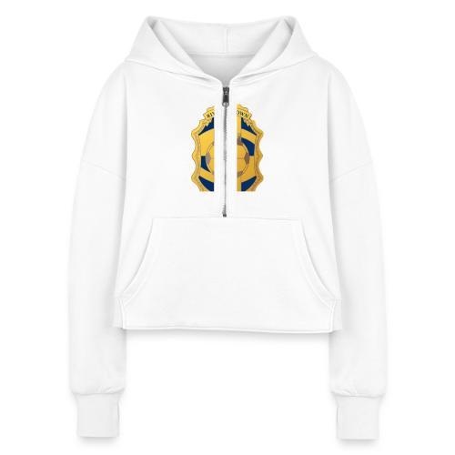 Riyadh Crown T Shirt, Modern Desert Pride Gift - Women's Half Zip Cropped Hoodie