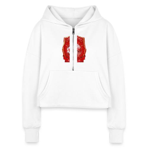 London is Red T Shirt, Football City Pride Gift - Women's Half Zip Cropped Hoodie
