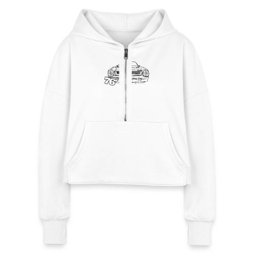 76 FIREBIRD TRANS AM - Women's Half Zip Cropped Hoodie