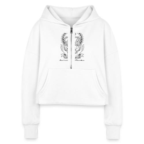 Sarcastic Mom T-Shirt, Mug - Women's Half Zip Cropped Hoodie