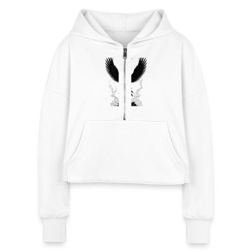The Phoenix of Renewal T-Shirt - Women's Half Zip Cropped Hoodie