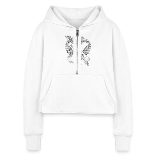 Romeo and Juliet T-Shirt - Women's Half Zip Cropped Hoodie