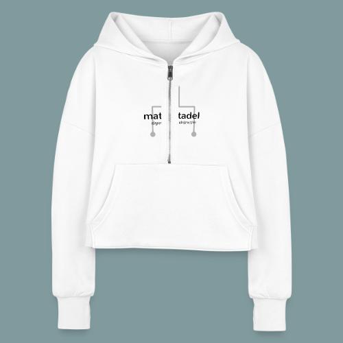 Abstract Math Citadel - Women's Half Zip Cropped Hoodie