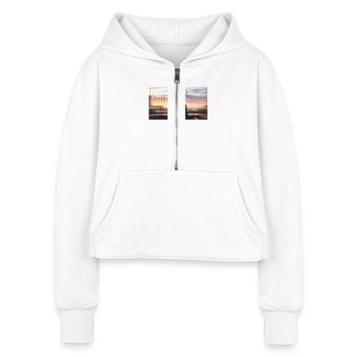 vidiq thumbnail 7 - Women's Half Zip Cropped Hoodie