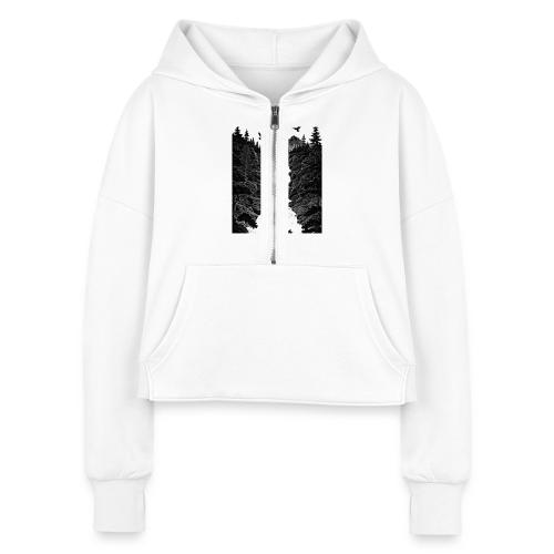 Conditional Inner Peace T-Shirt | Minimalist Zen - Women's Half Zip Cropped Hoodie