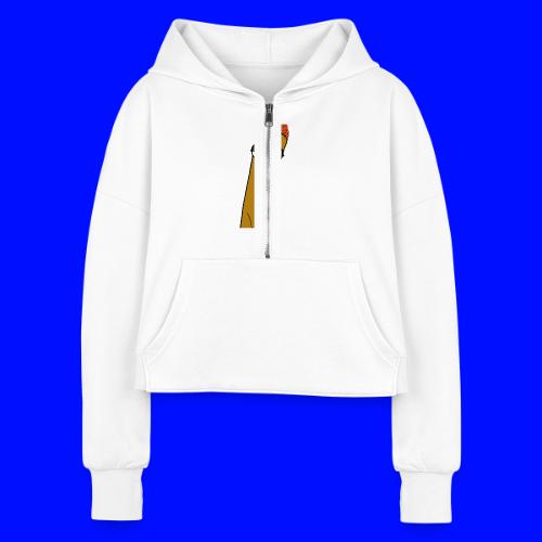 blunt - Women's Half Zip Cropped Hoodie