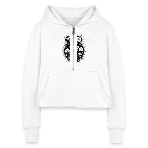 Eternal Flame of Embrace T-Shirt - Women's Half Zip Cropped Hoodie