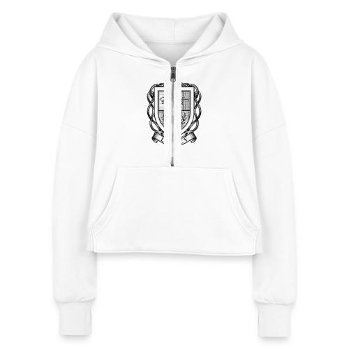 Quiet Luxury T-Shirt, Sweatshirt, & Poster - Women's Half Zip Cropped Hoodie