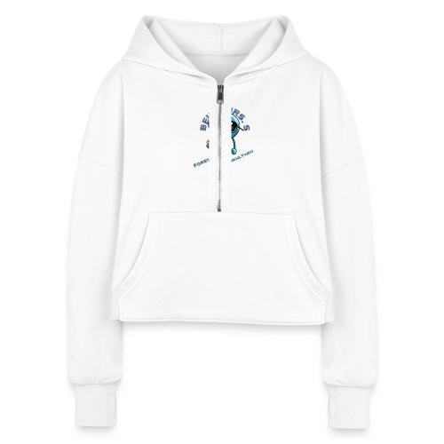 Being Mrs S Forever Newlywed - Women's Half Zip Cropped Hoodie