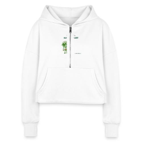 Smoon City | Naija No dey Carry Last | I love Mrs. - Women's Half Zip Cropped Hoodie
