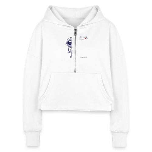 Smoon City 18 I am a Diamond Smooner - Women's Half Zip Cropped Hoodie